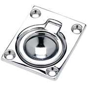 Seachoice Flush Ring Pull, Chrome Plated Zinc, 1-3/4" x 1-3/8" 36601